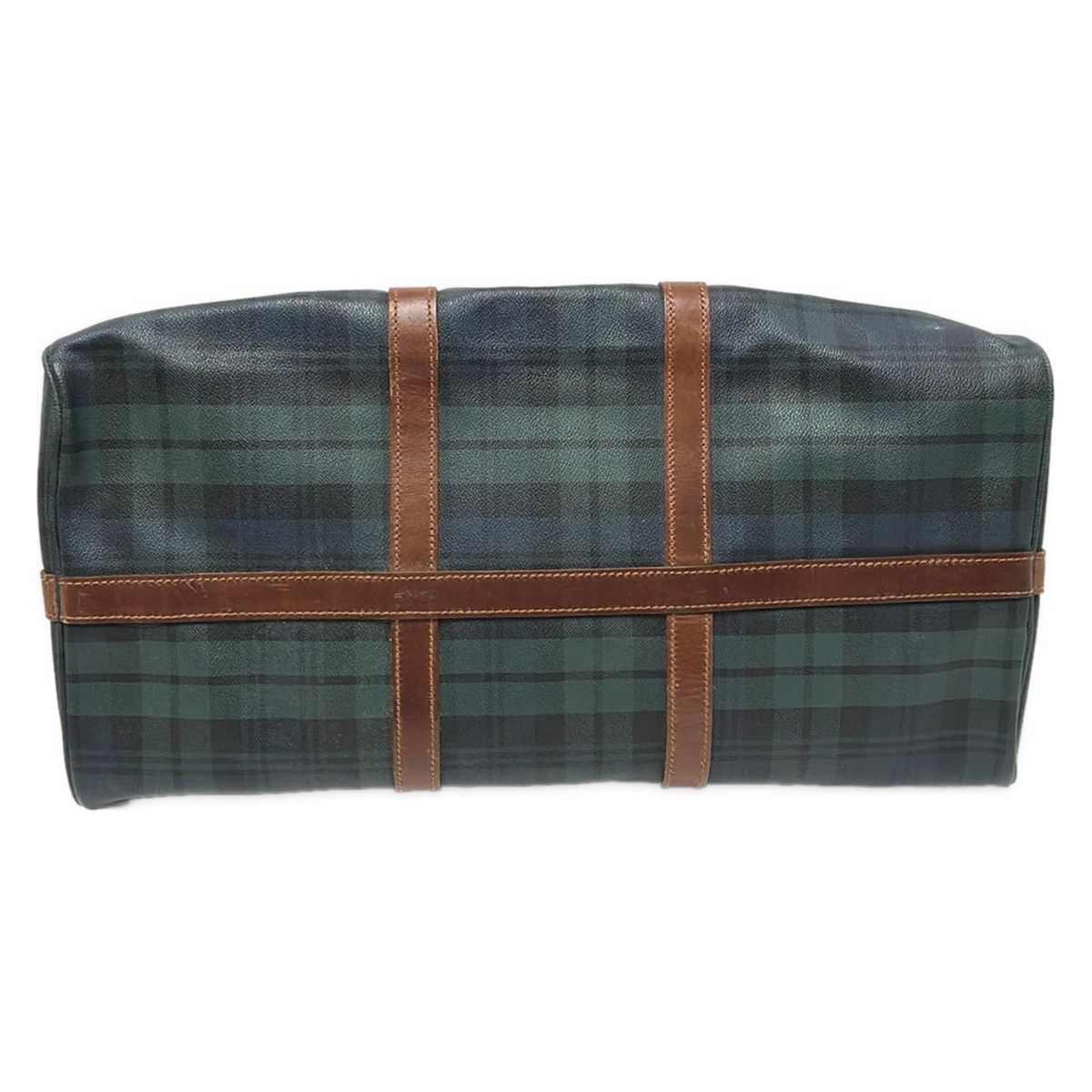 ポロラルフローレンボストンバッグ グリーン・ネイビー チェック柄