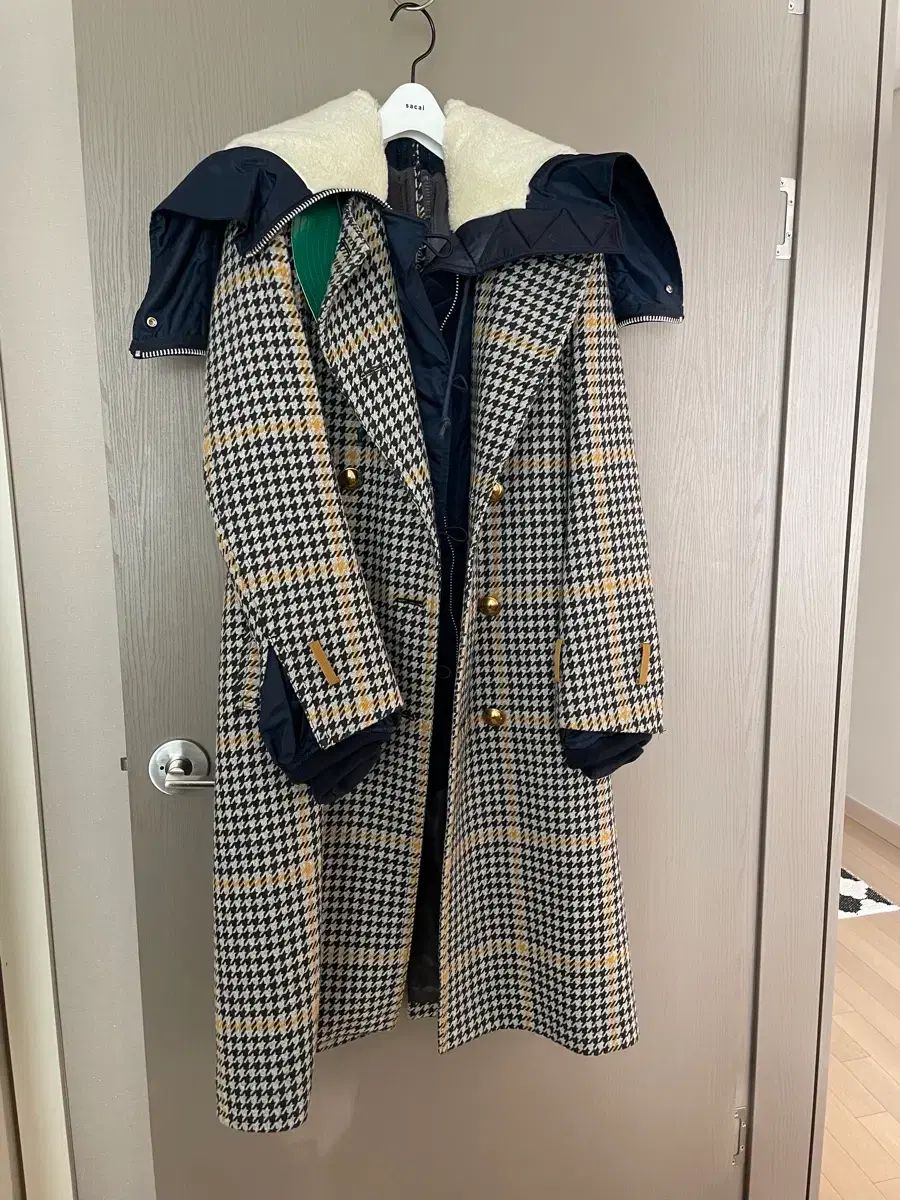 Sacai サカイ チェックコート - メルカリ