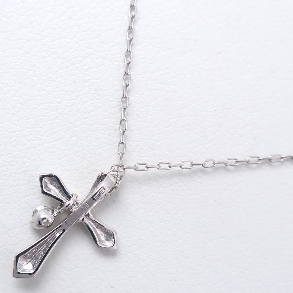 クロス 1P K10ホワイトゴールド×ダイヤモンド 0.03 レディース 1.1g