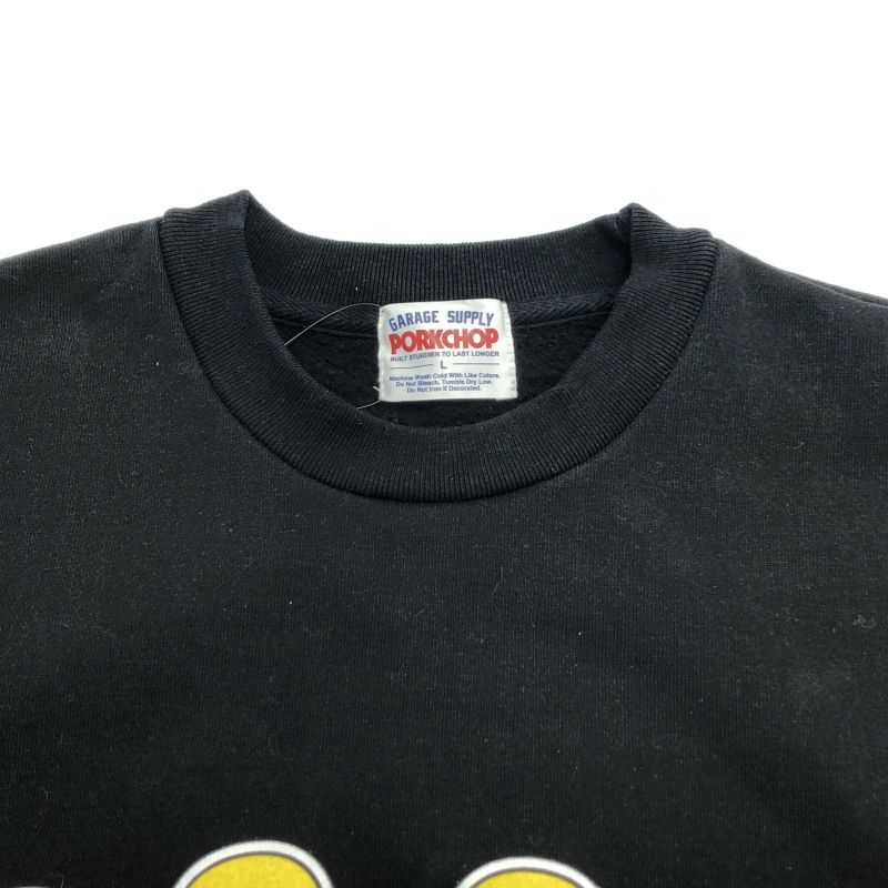 中古】PORKCHOP GARAGE SUPPLY スウェット L ブラック ポークチョップ