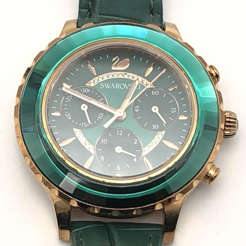 中古】SWAROVSKI Octea chrono 腕時計 5672931 グリーン