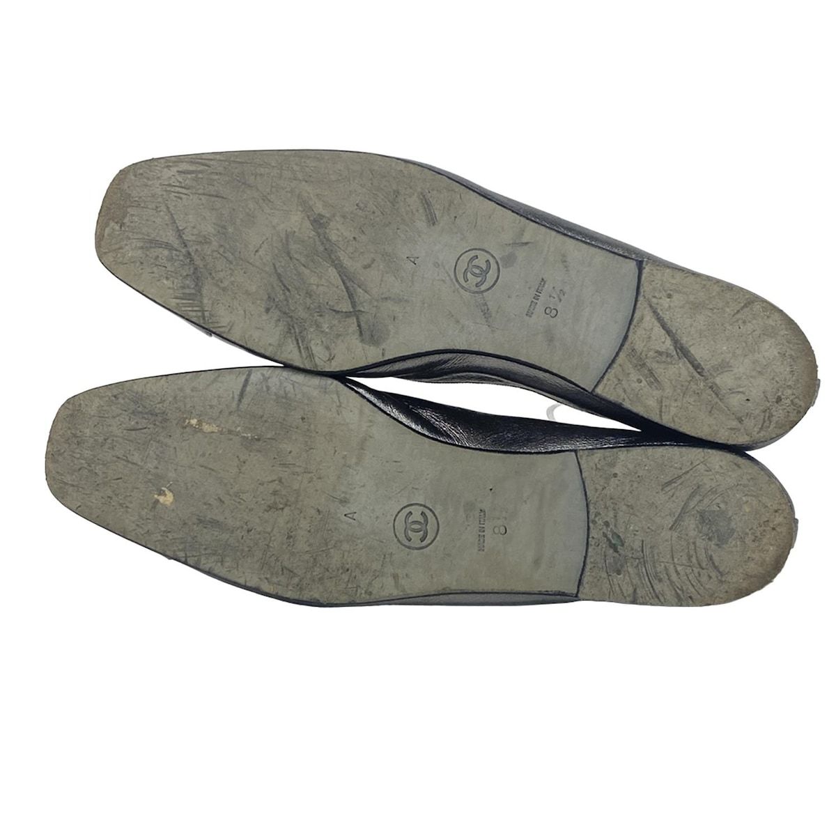 新品！　美品！CHANEL グレー フラットシューズ　38 C 新品！ 美品！CHANEL グレー フラットシューズ 38 C CHANEL（バレエ