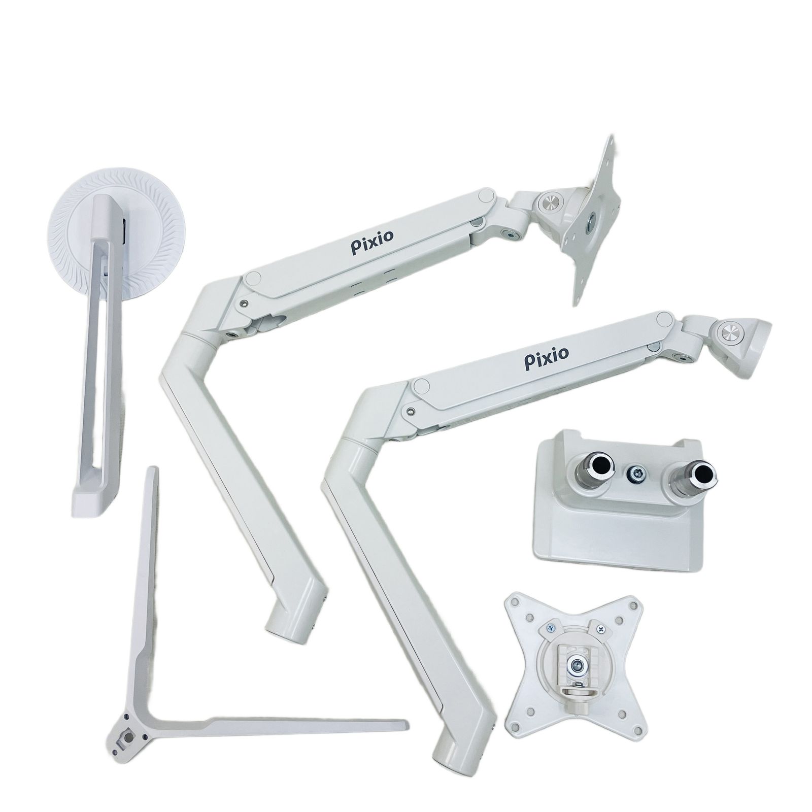 Pixio ピクシオ PS2D Monitor Arm Dual ホワイト PC周辺機器 モニター