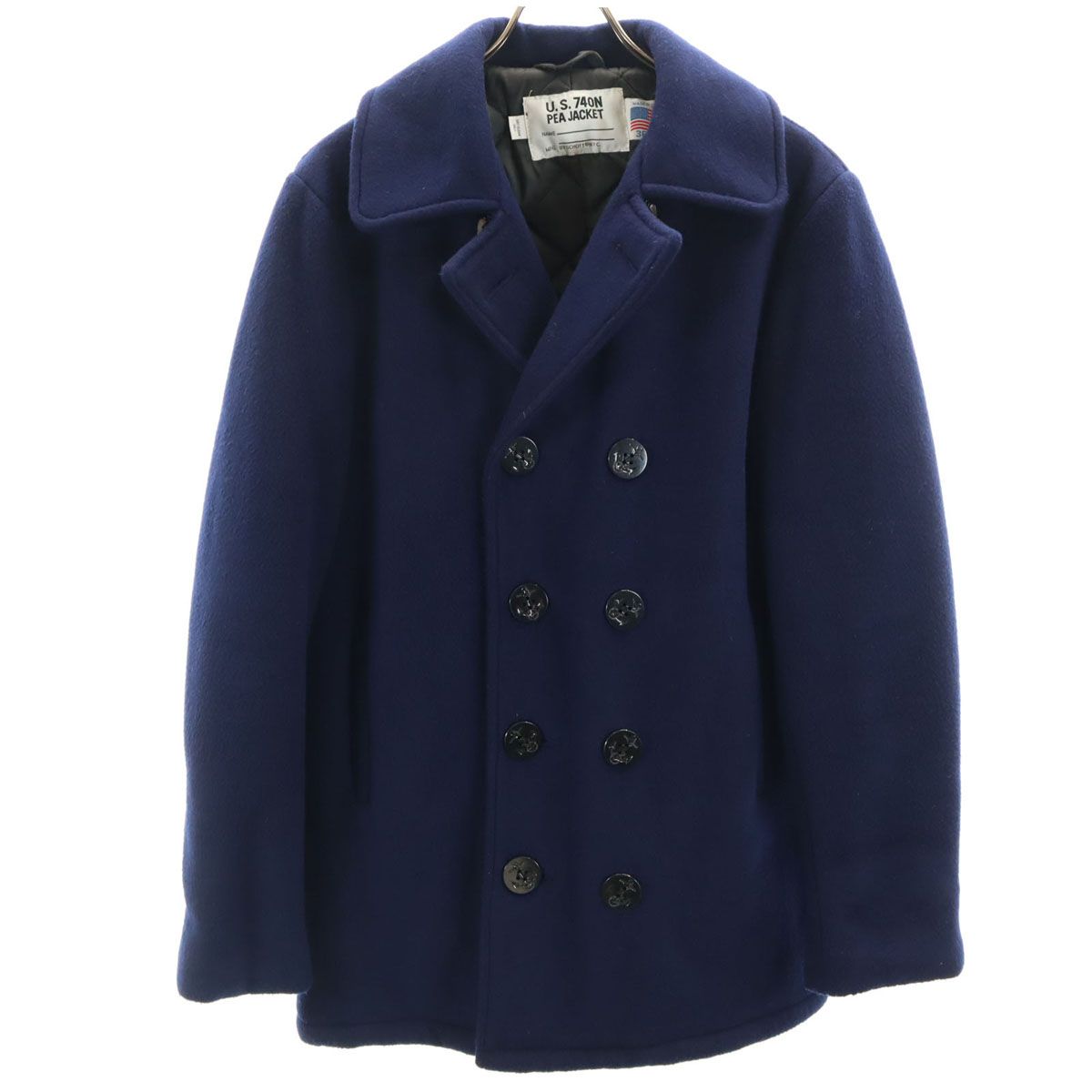 ✨美品✨ USA製 Schott ピーコート ネイビー キルティング 38 schott ショット USA製 ピーコート 36 ネイビー 裏キルティング メンズ