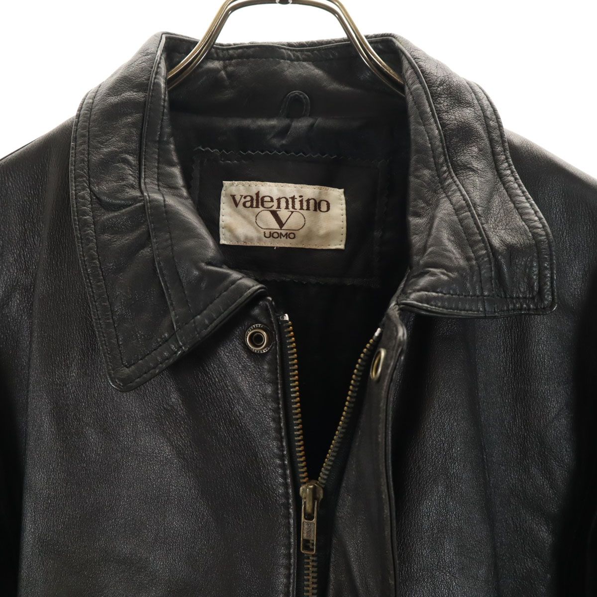 VALENTINO ヴァレンティノ レザージャケット ブラック UOMO メンズ