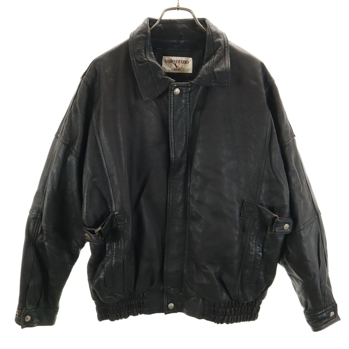 ジャケット・アウター 80s valentino uomo leather blouson VALENTINO ヴァレンティノ レザージャケット ブラック UOMO メンズ