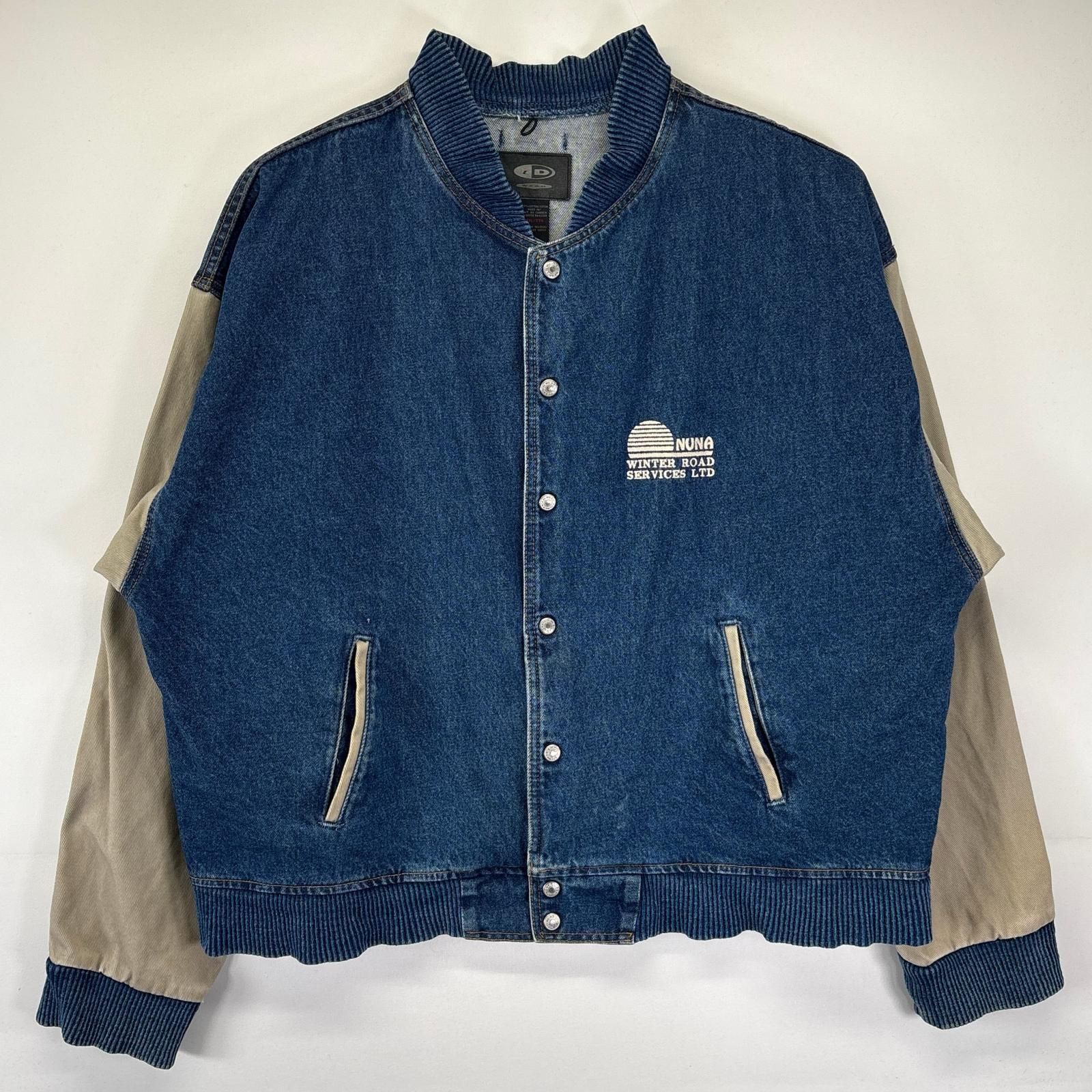 古着 アイディーウェア iD WEAR スタジャン 大きいサイズ デニム生地 