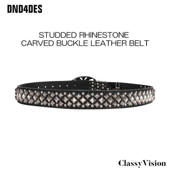 DND4DES スタッズレザーベルト opium y2k Y2Kファッション】【オピウム