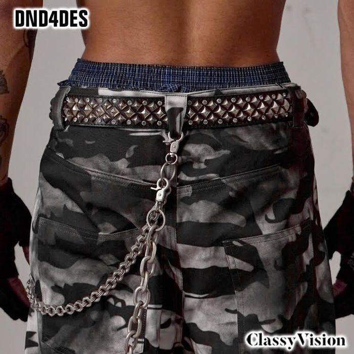 DND4DES スタッズレザーベルト opium y2k Y2Kファッション】【オピウム