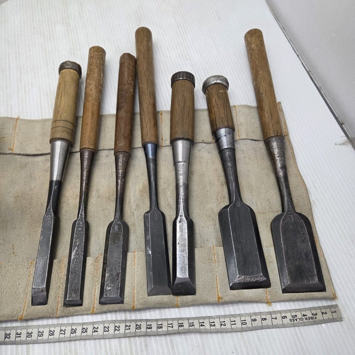 S01364 ノミ 7セット 鑿 のみ ハンドツール 古道具 大工道具 DIY 工具