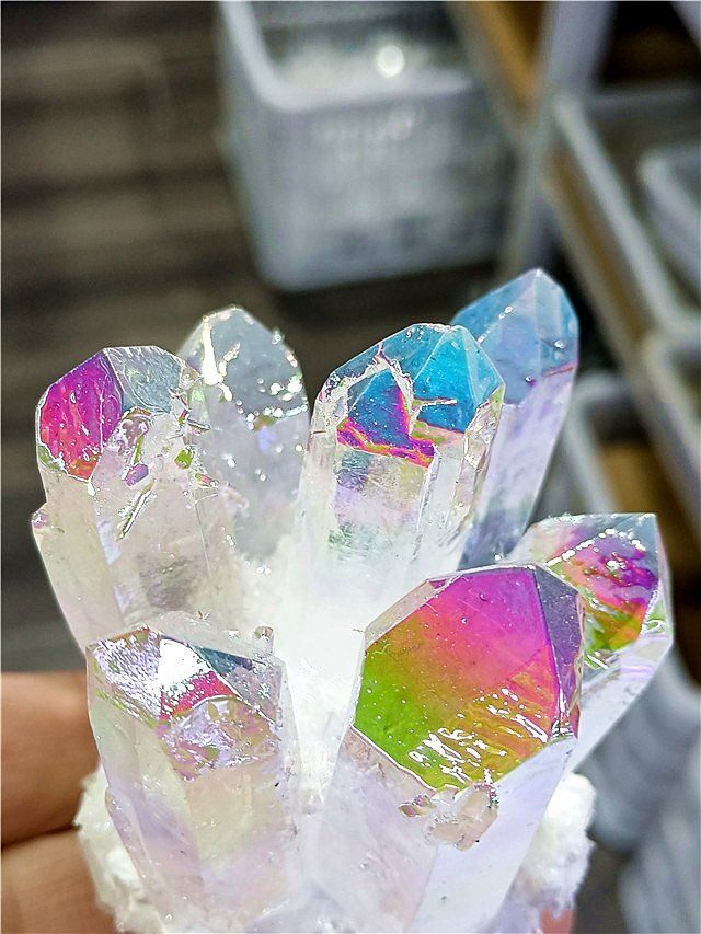 超綺麗アーカンソー産レインボーオーラクラスターB0107/E319/53C