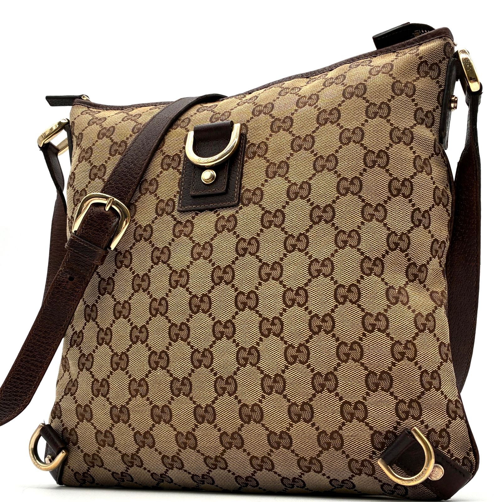 正規品 GUCCI グッチ ショルダーバッグ アビー GG キャンバス レザー