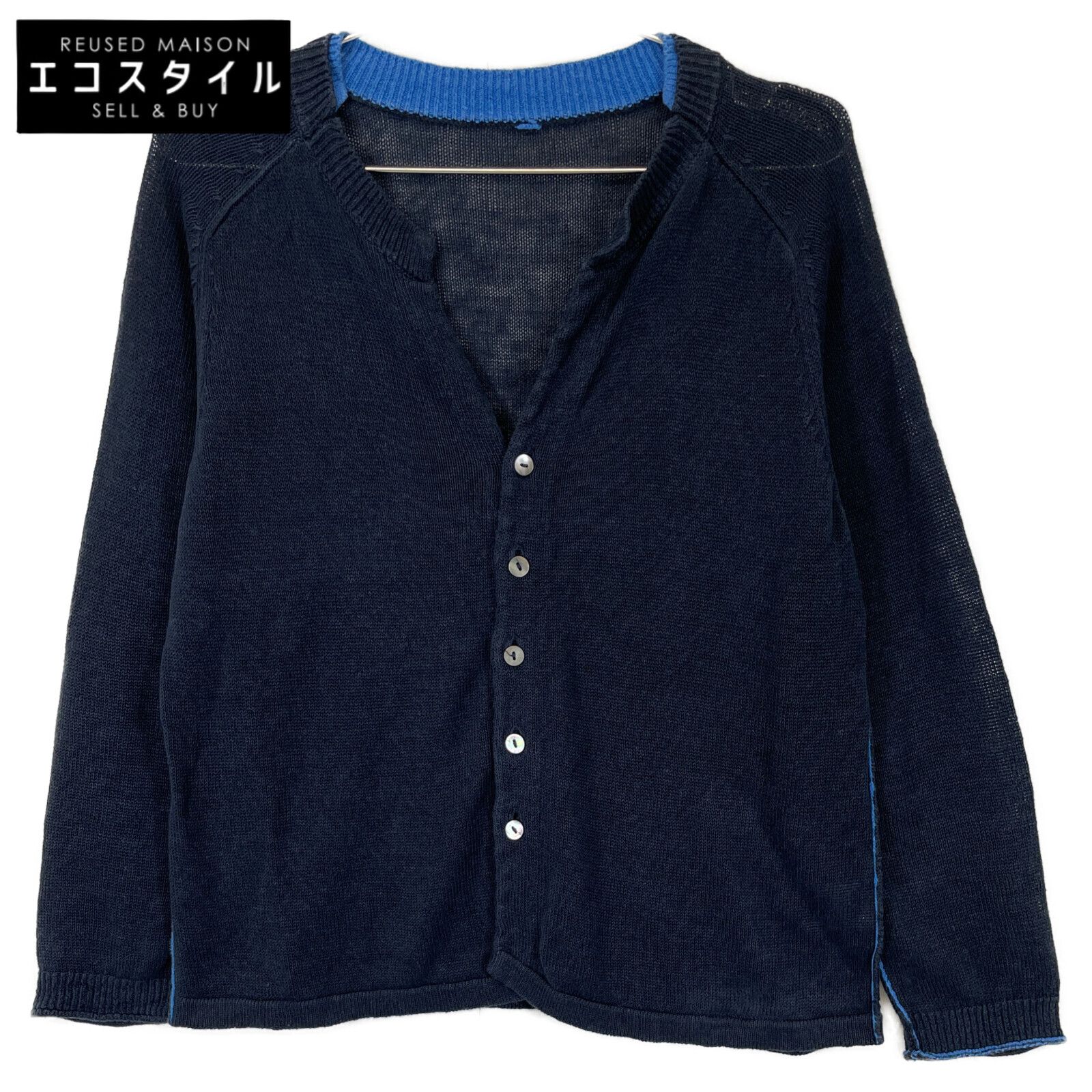 Pallas Palace パラスパレス 23年製 ネイビー リネン スタンドカラー