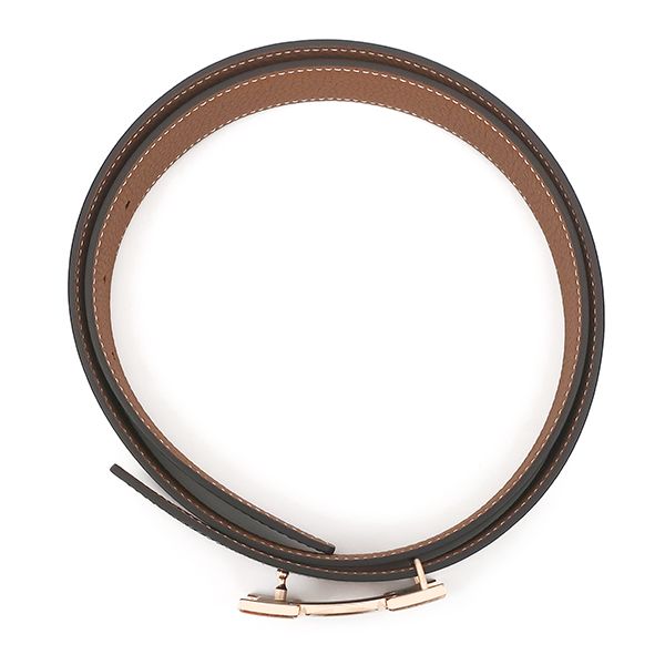 エルメス HERMES ベルト コンスタンスH トゴ ボックスカーフ ブラック×ゴールド #80 ピンクゴールド金具 新品 未使用 Hバックル リバーシブル PG RG K刻印(2025年製) 【箱】【中古】 HERMES - エルメス HERMES ベルト コンスタンスH トゴ ボックスカーフ