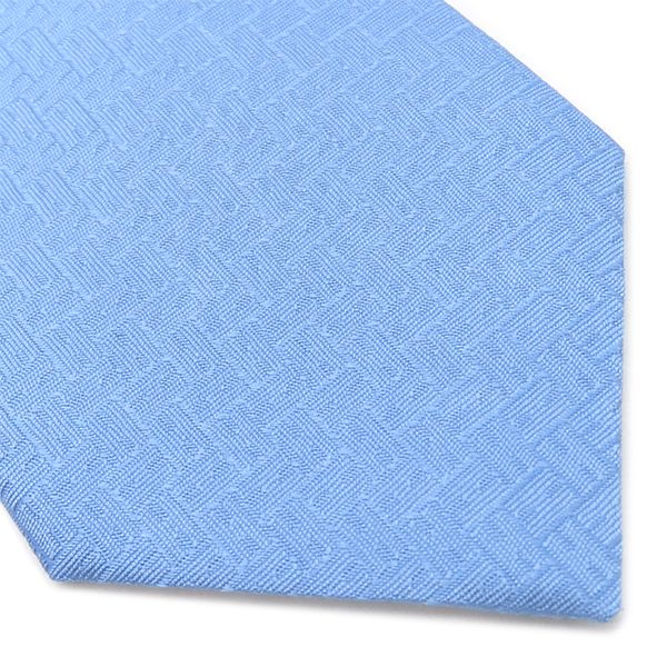 エルメス HERMES ネクタイ ファソネ H 7cm シルク ブルーシエル 水色 H