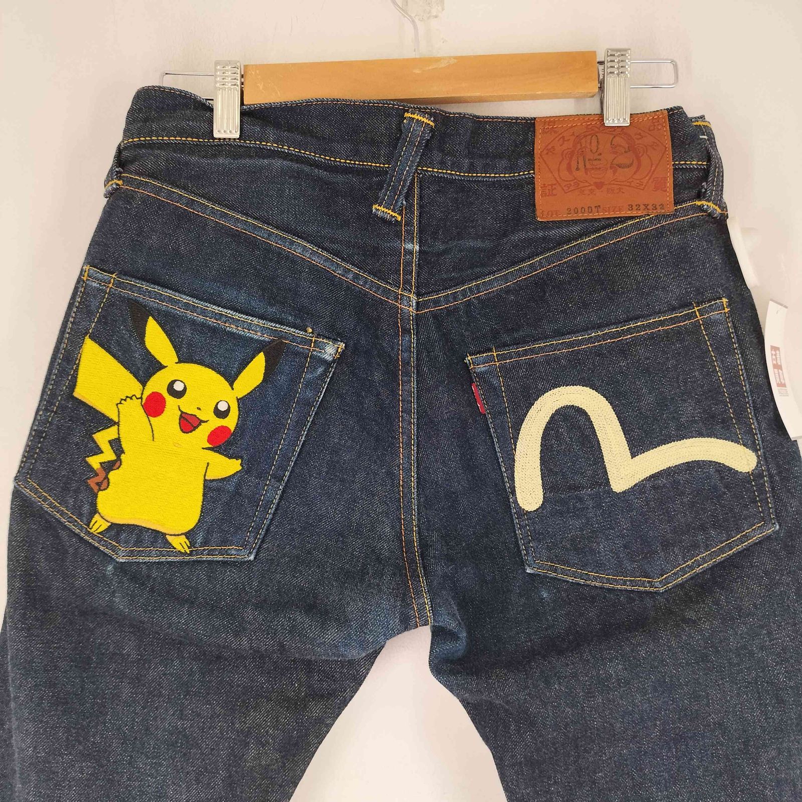 エヴィス EVISU キャラクター刺繍 デニムパンツ メンズ US：32-33