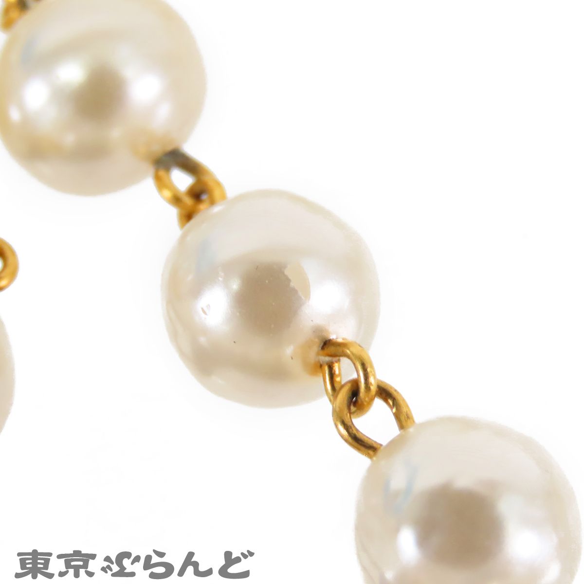 シャネル CHANEL ココマーク パールネックレス ゴールド メタル 