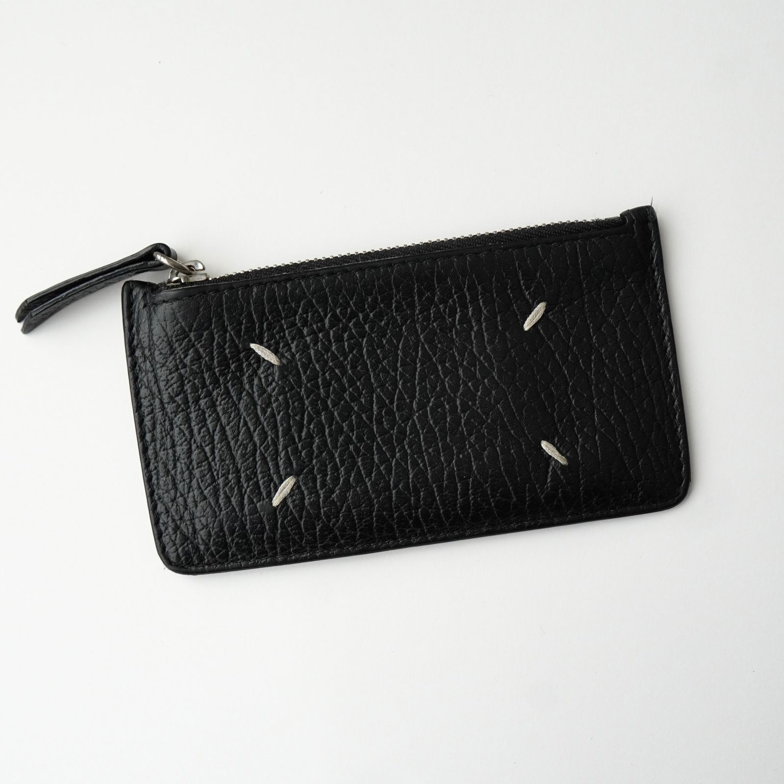 4ステッチ カードケース レザー ブラック メゾンマルジェラ – RECLO