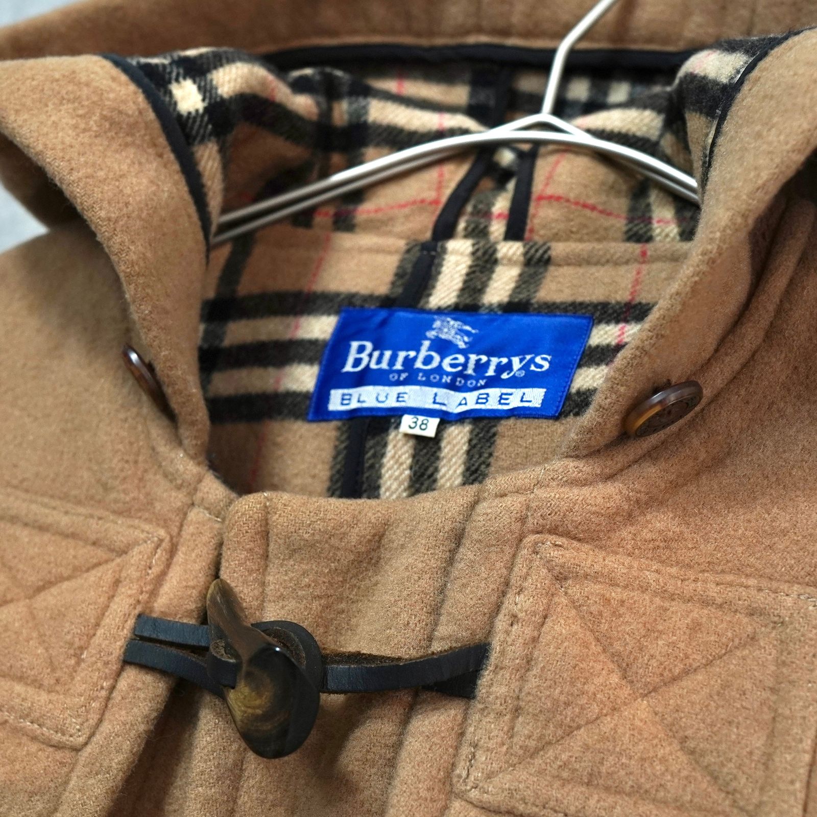 3月5日までの限定価格】バーバリー ノバチェック裏地 ダッフルコート