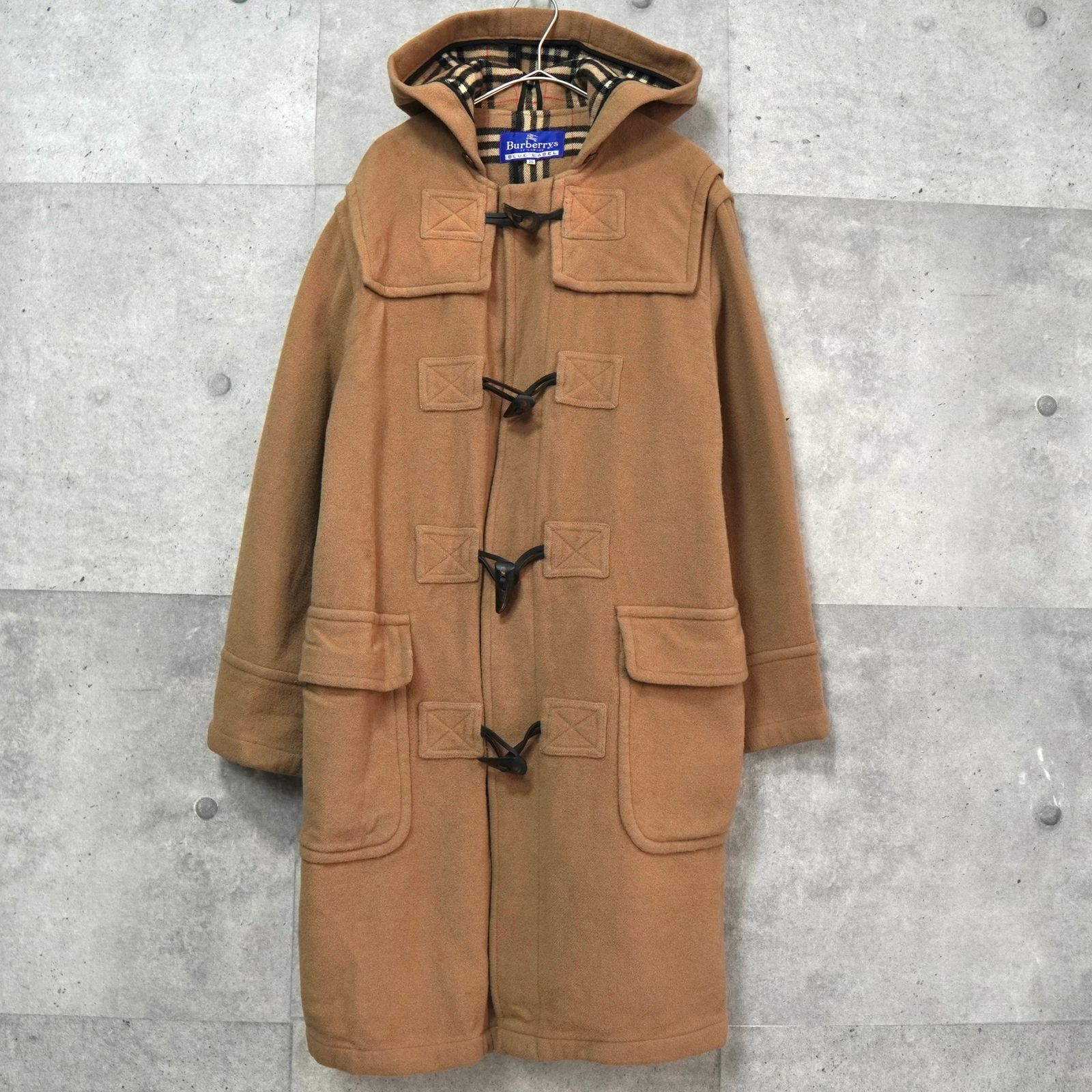 きよ　美品✨BURBERRY ダッフルコート 38 ベージュ バーバリー ノバチェック裏地 ダッフルコート ベージュ レディース