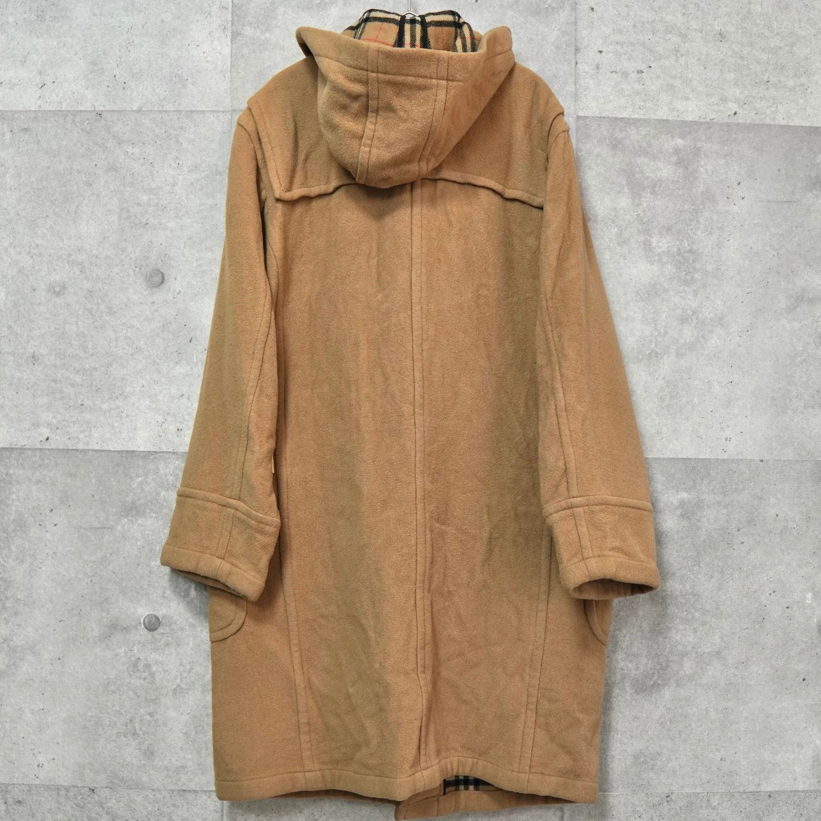 バーバリー ノバチェック裏地 ダッフルコート ベージュ レディース