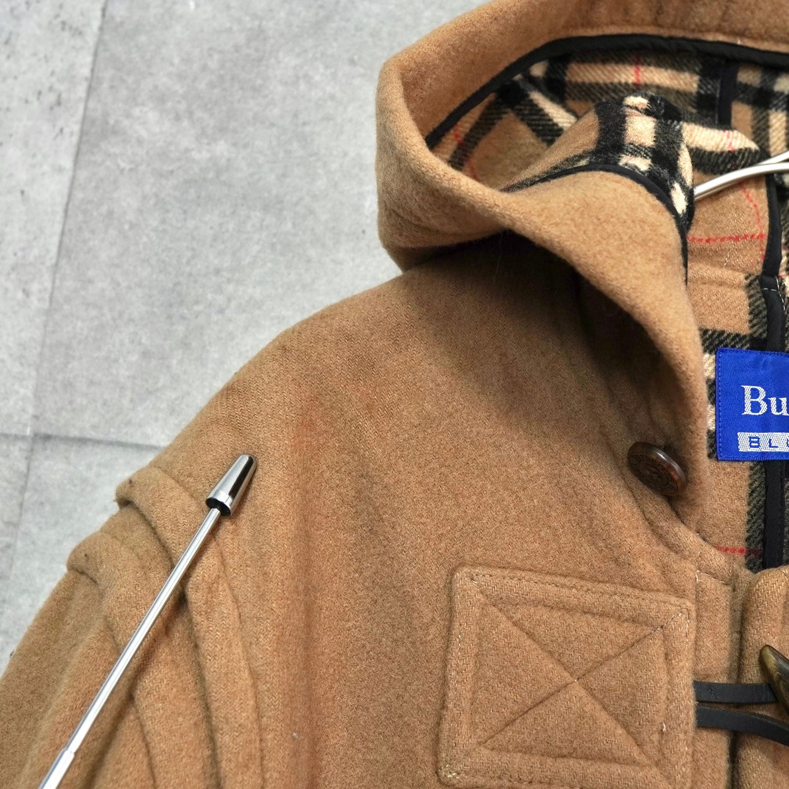 3月5日までの限定価格】バーバリー ノバチェック裏地 ダッフルコート