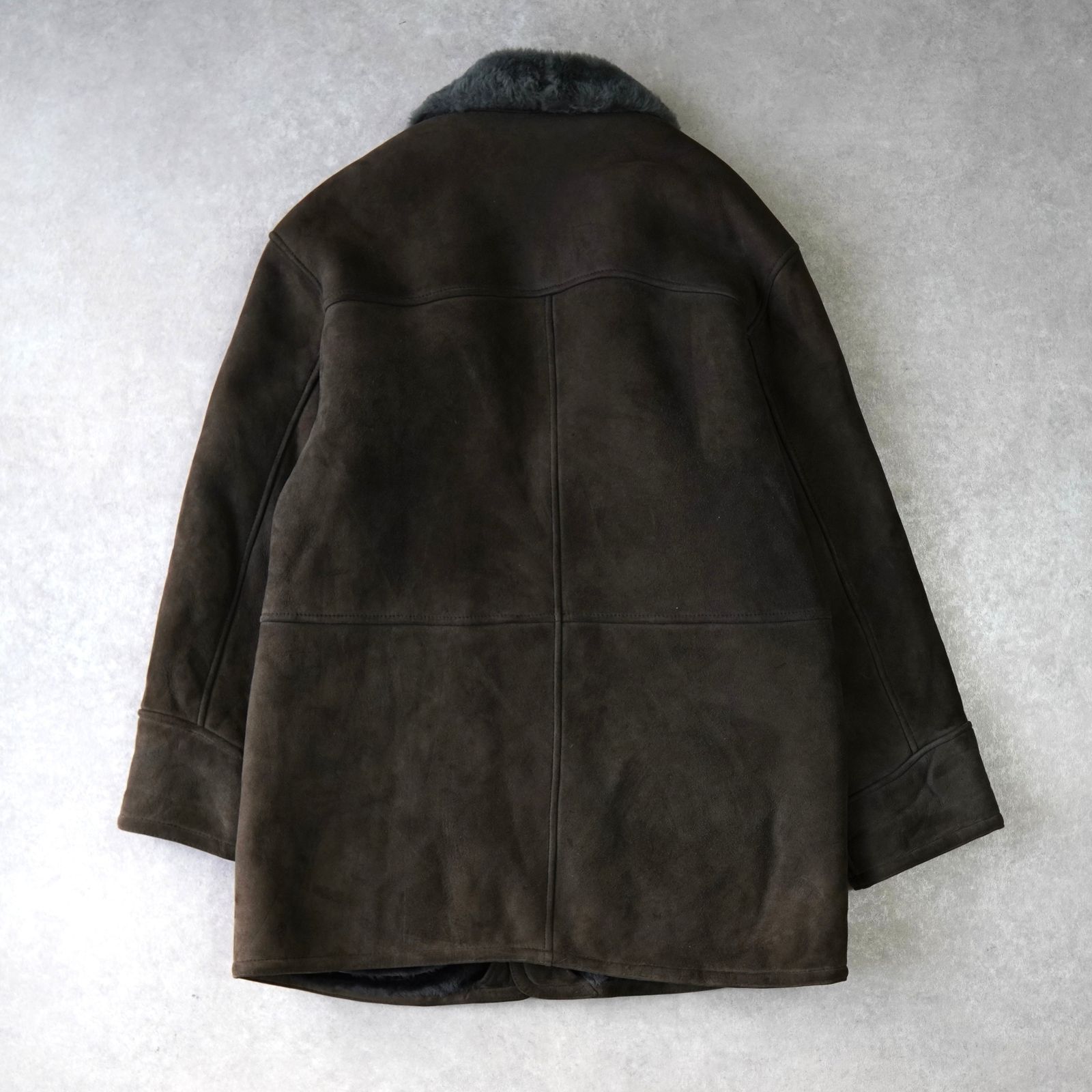 イヴサンローラン ヴィンテージ YSLロゴ ファー ムートン コート