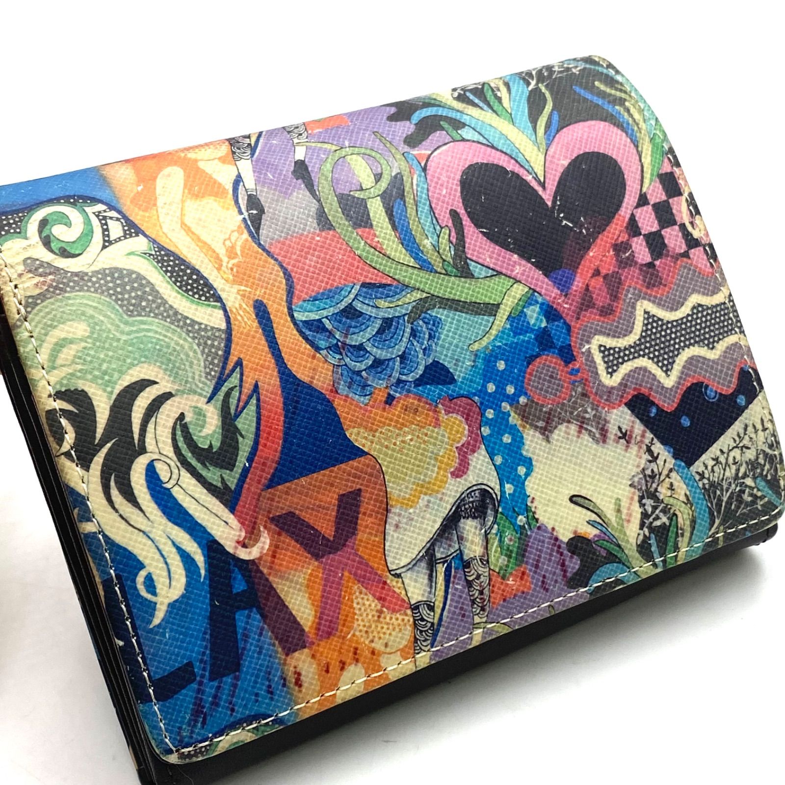 Paul Smith ポールスミス 財布 ウォレット 二つ折り 総柄 マルチカラー 