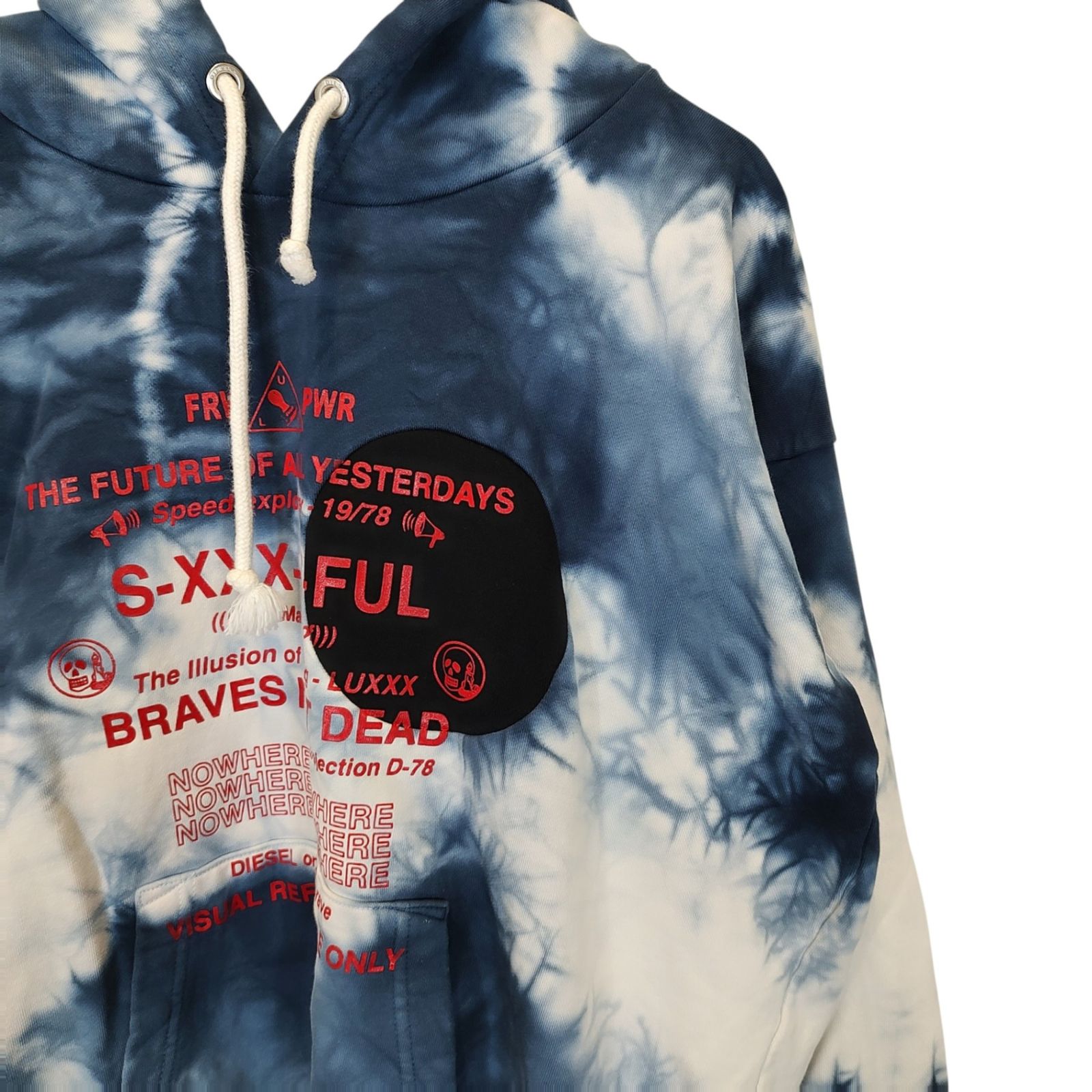 DIESEL ディーゼル タイダイ柄 プルオーバーパーカー A00079 PT000019