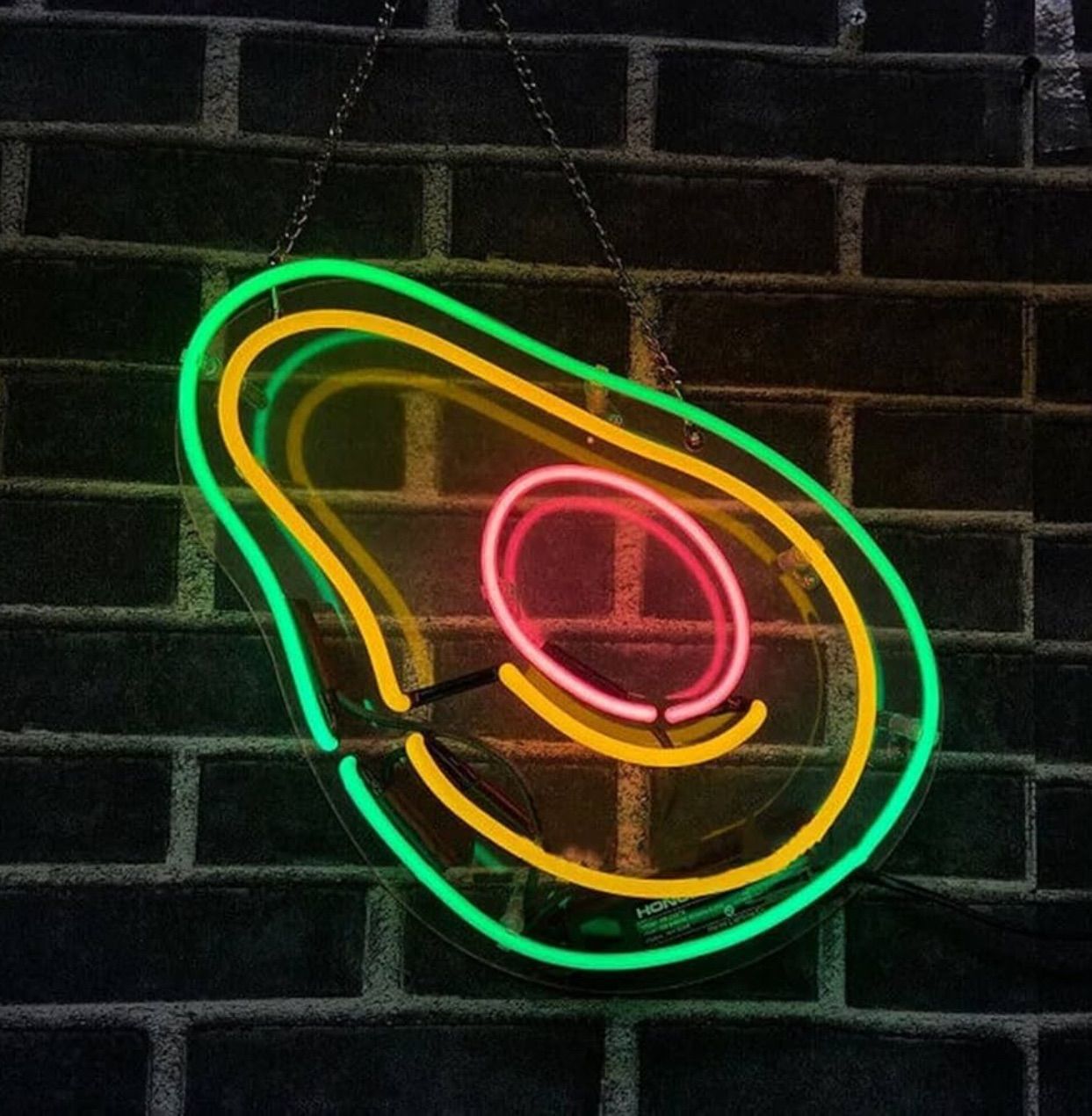 オーダーメイド ネオンサイン アボカドデザイン グリーン ガラス製