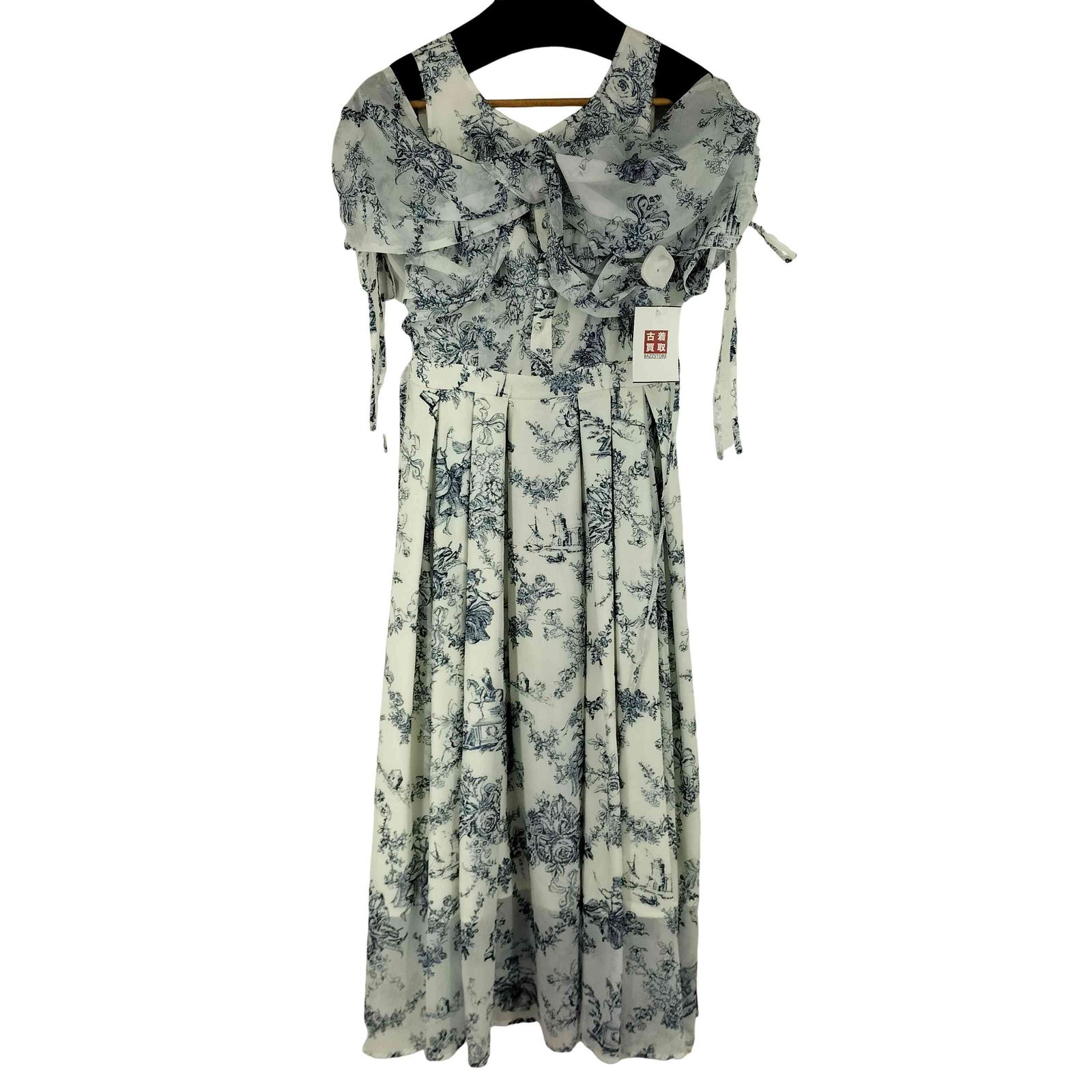 ワンピース Riu Twist ribbon Toile de Jouy dress ユーズドフルギ USED古着 25SS Riu Twist ribbon Toile de Jouy dress