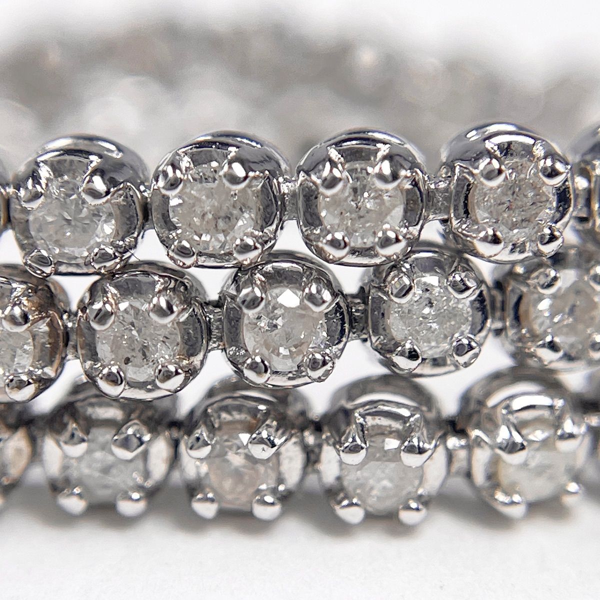 K14WG 天然ダイヤモンド 1.00ct テニスブレスレット - メルカリ