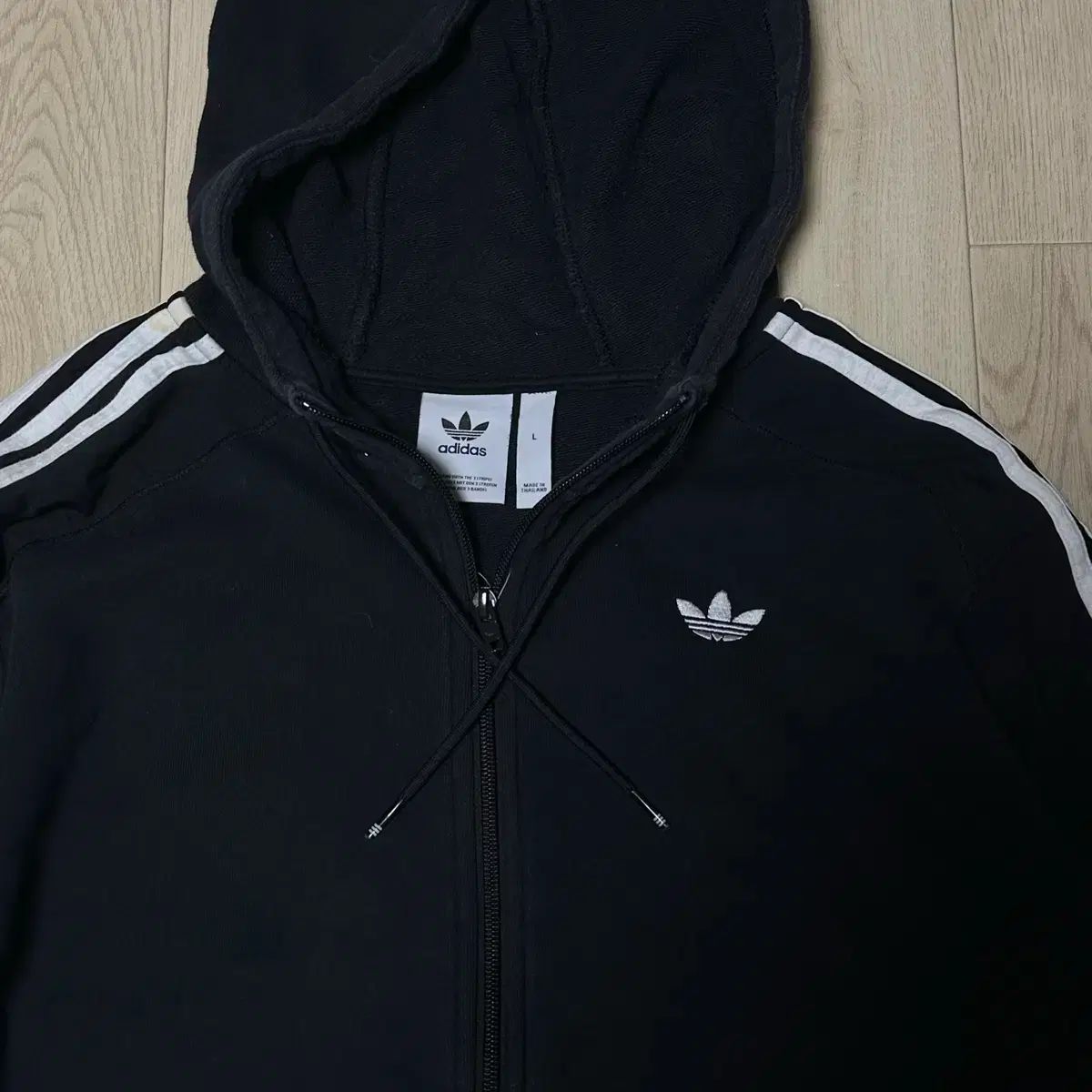 adidas アディダス ファイヤーバード ブラック フードジップアップ 