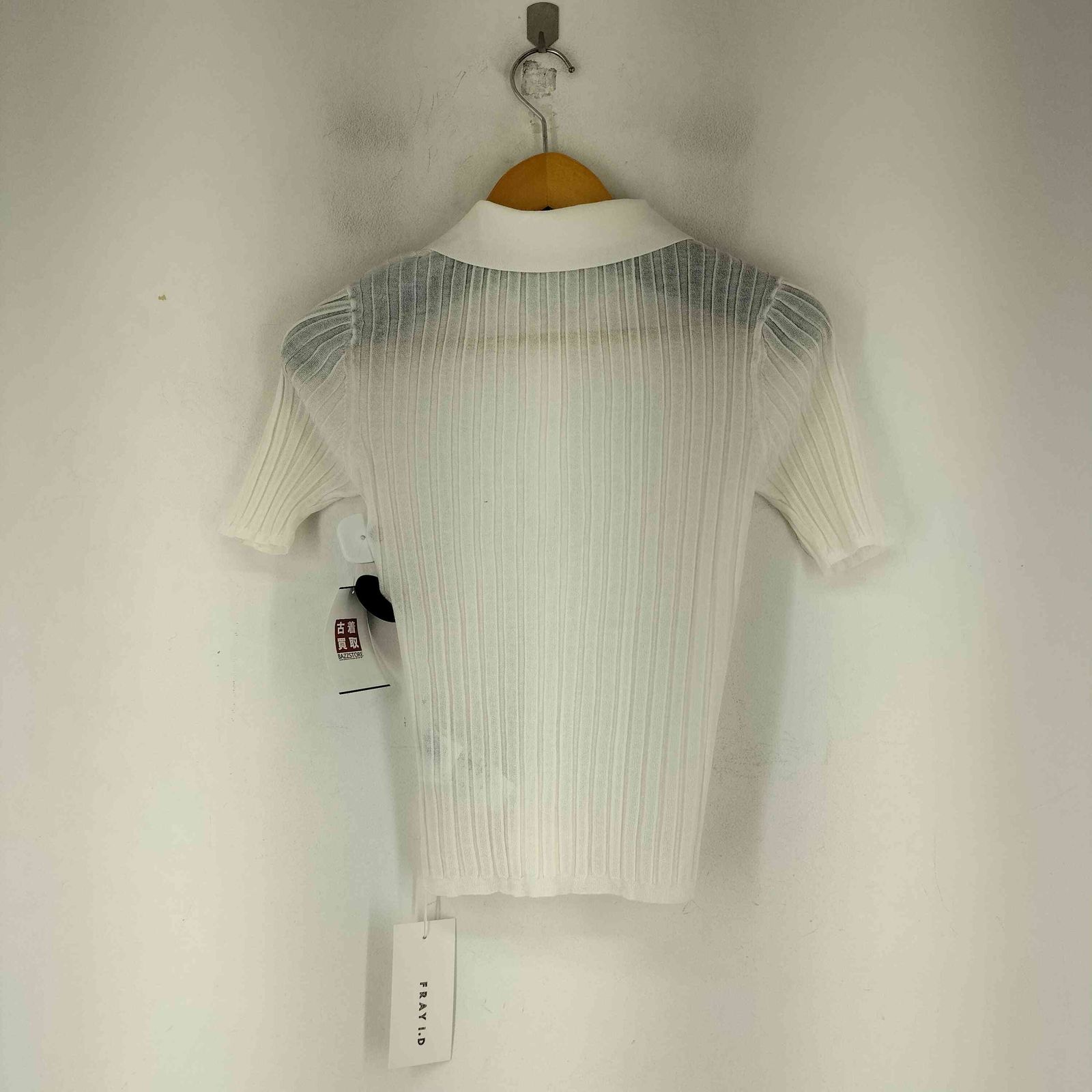 フレイアイディー FRAY I.D シルクブレンドシアーリブニットポロ