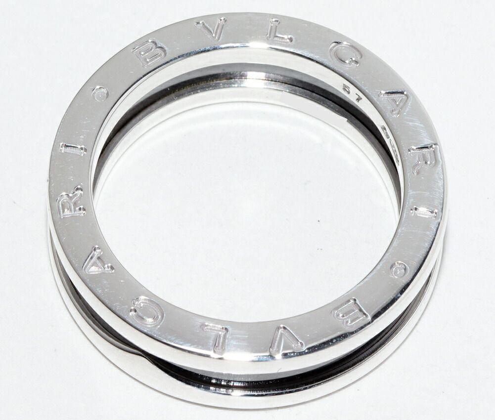 ブルガリ 指輪 SVxブラックセラミック B.zero1 ビーゼロワン