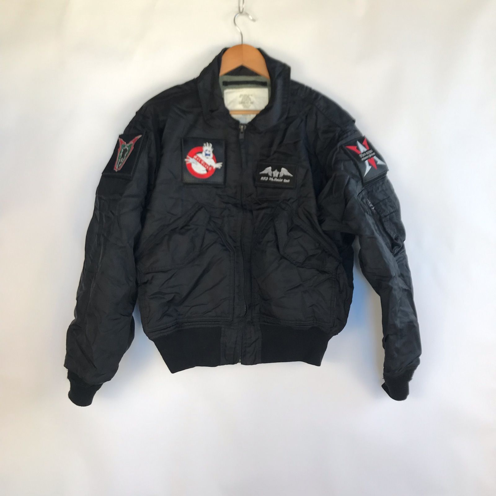 希少 HOUSTON CWU-45/Pフライトジャケット メンズ L ブラック