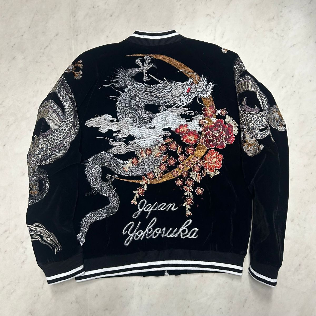 別珍 「Yokosuka刺繍入り」 横須賀発祥 SUKAJAN スカジャン 龍 Dragon 