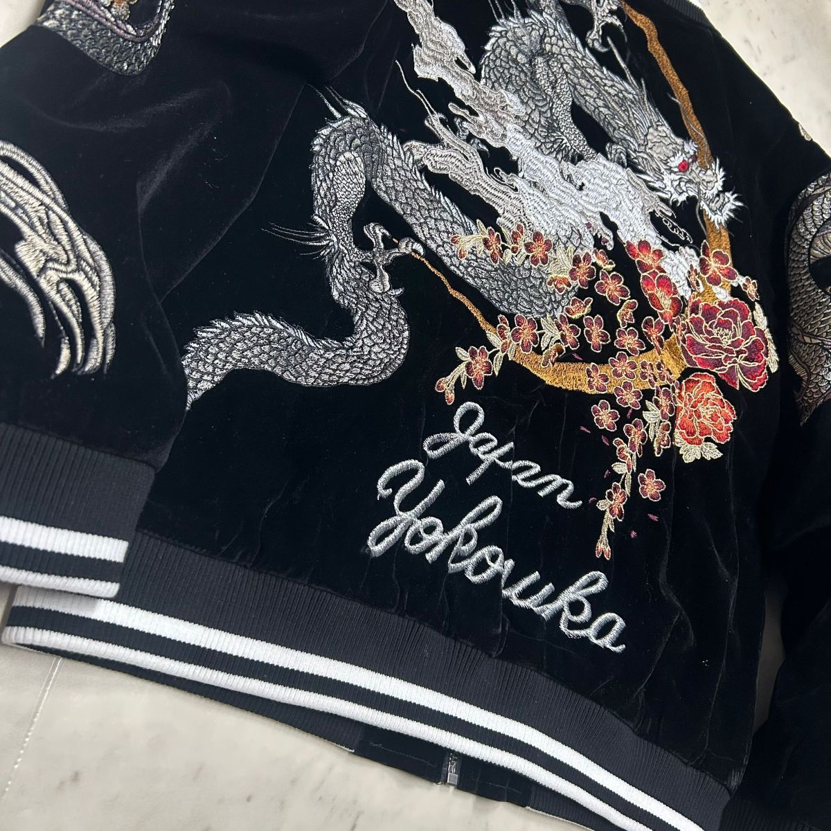 別珍 「Yokosuka刺繍入り」 横須賀発祥 SUKAJAN スカジャン 龍 Dragon 