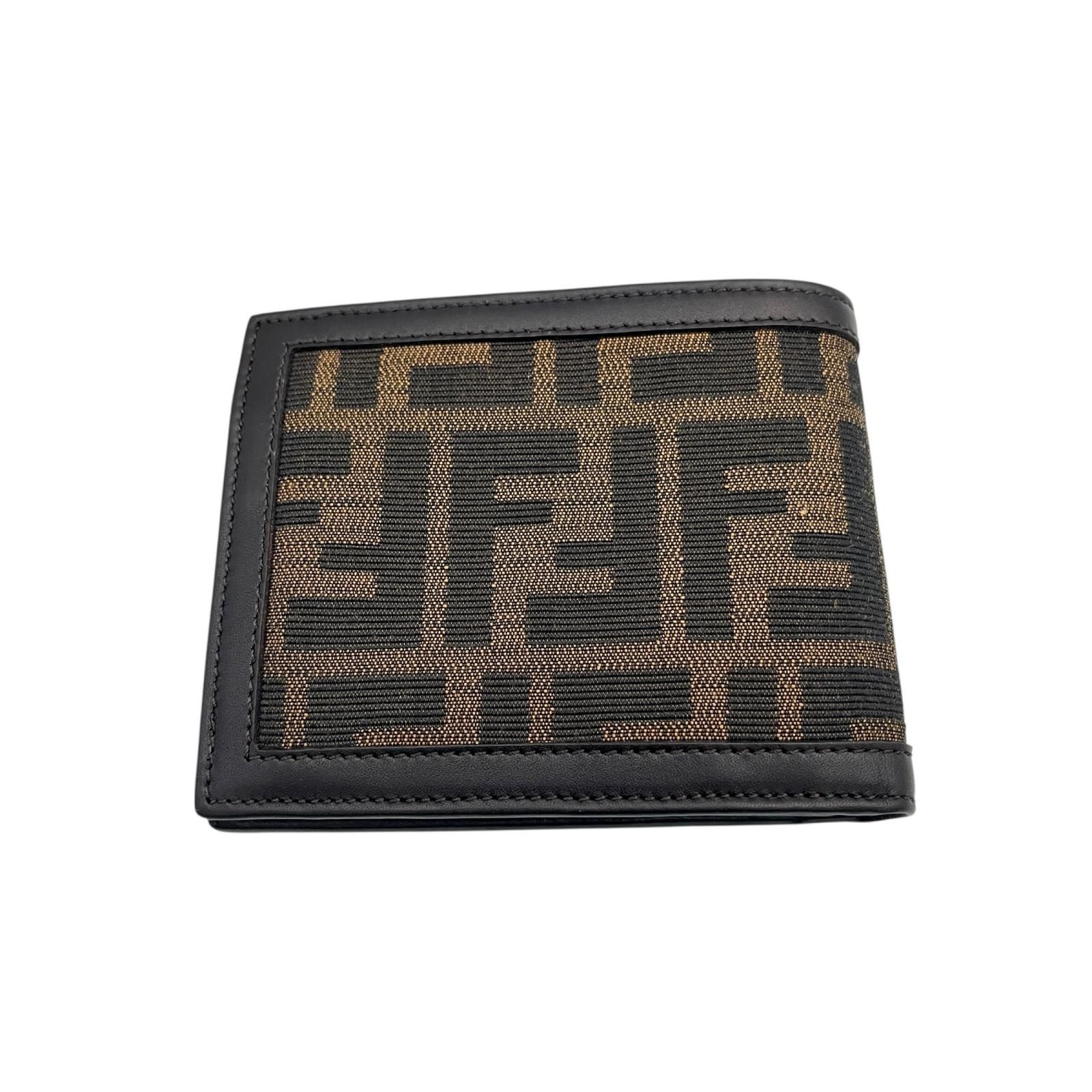 フェンディ FENDI 二つ折り財布 FFロゴ ズッカ ブラウン メンズ - メルカリ