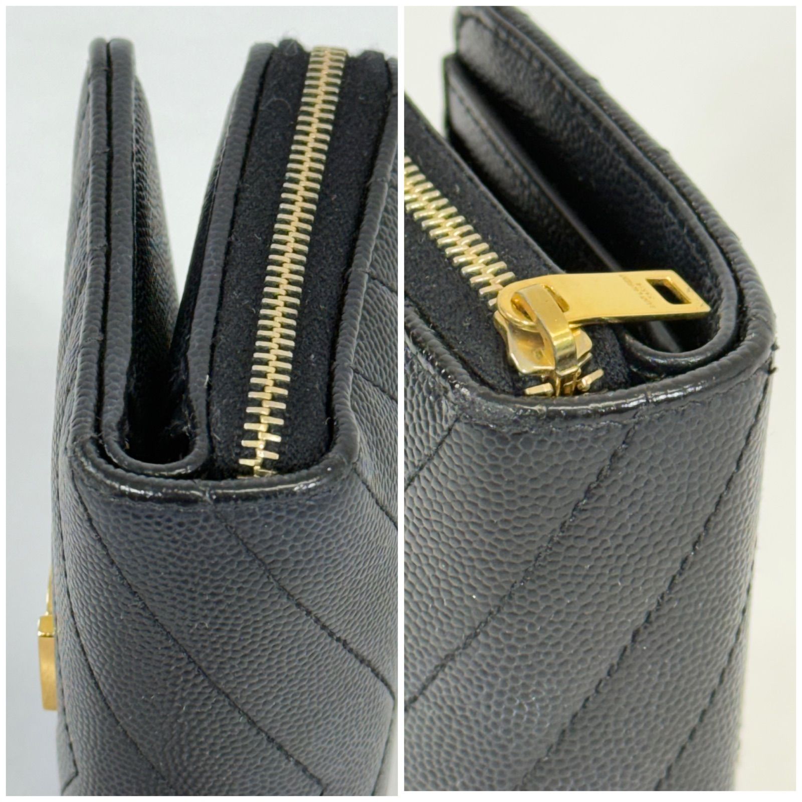 人気・美品】Yves Saint Laurent イヴ サンローラン キャビアスキン