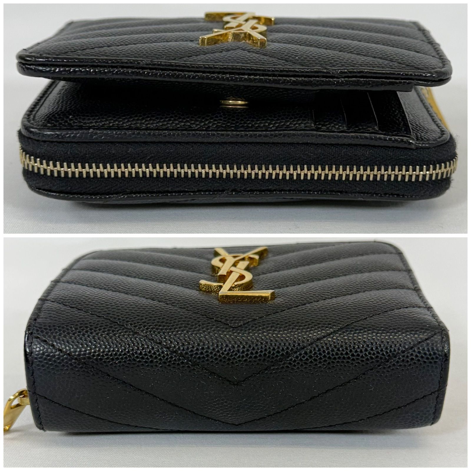 人気・美品】Yves Saint Laurent イヴ サンローラン キャビアスキン