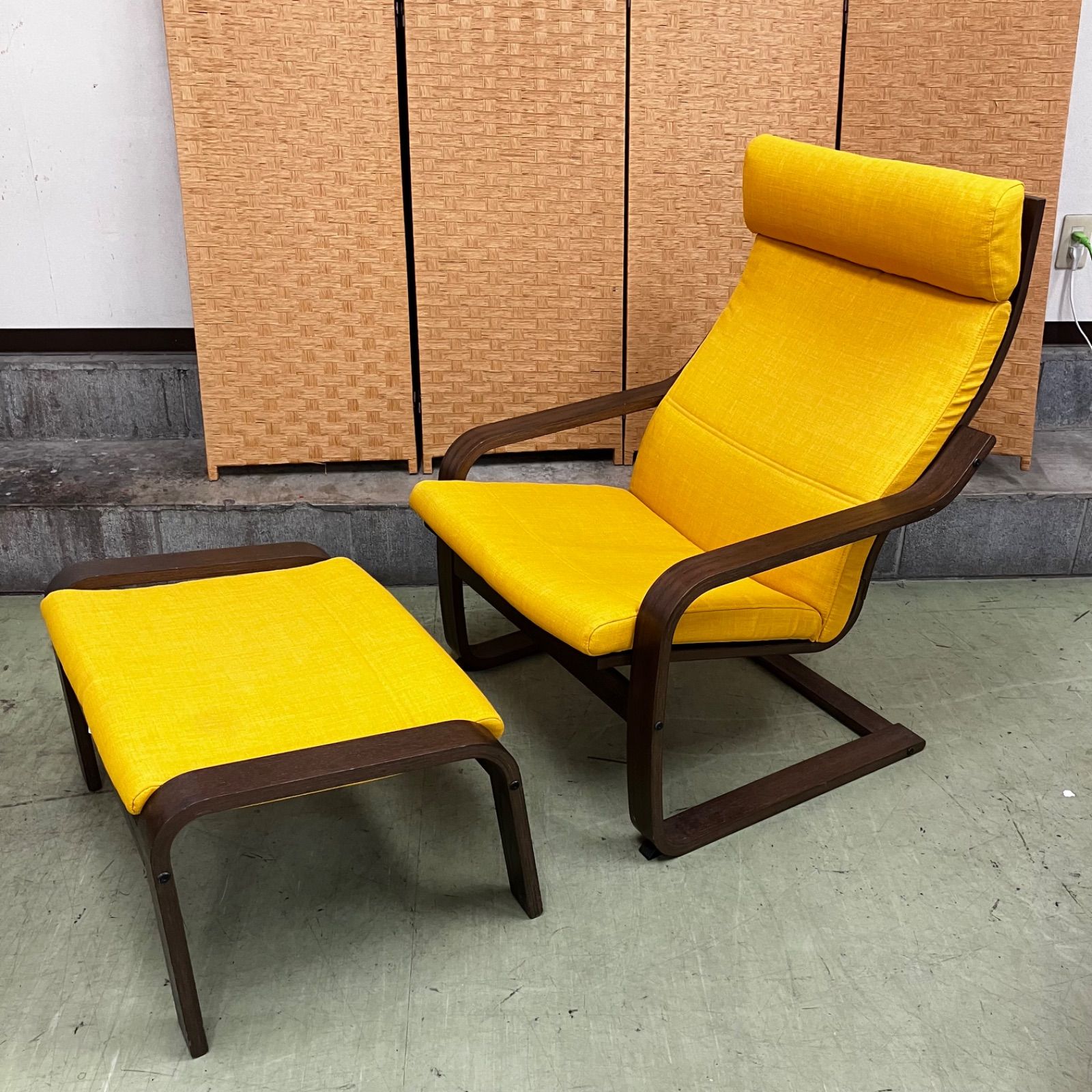 【メルカリ祭値下げ】 IKEAポエングパーソナルチェア フレーム＋クッション △【売り切り】IKEA イケア POANG ポエング パーソナルチェア アーム