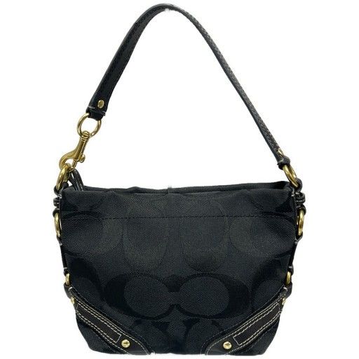COACH コーチ ショルダーバッグ アクセサリーポーチ ワンショルダーバッグ シグネチャー 40347 ブラック ゴールド COACH コーチ ショルダーバッグ アクセサリーポーチ ワンショルダー