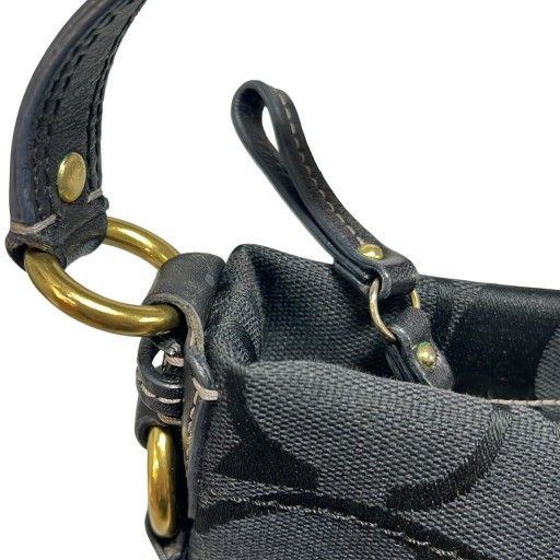 COACH コーチ ショルダーバッグ アクセサリーポーチ ワンショルダーバッグ シグネチャー 40347 ブラック ゴールド COACH コーチ ショルダーバッグ アクセサリーポーチ ワンショルダー