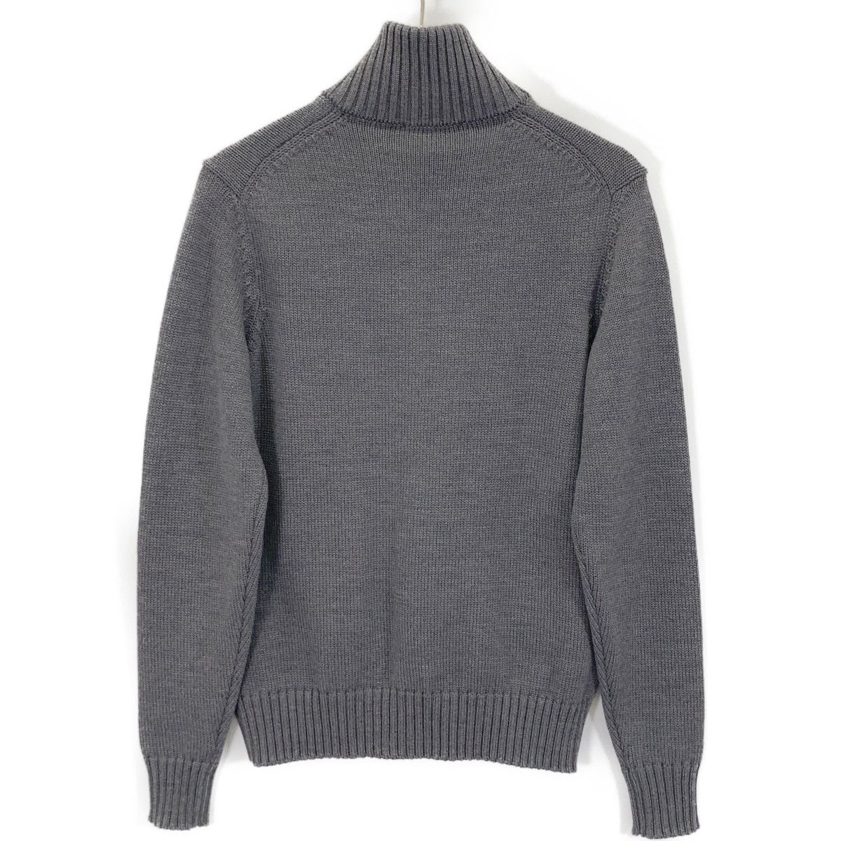 ZANONE ザノーネ ｸﾞﾚｰ ｳｰﾙ100 CHIOTO ｽﾀﾝﾄﾞｶﾗｰﾆｯﾄｶｰﾃﾞｨｶﾞﾝ ｼﾞｬｹｯﾄ 46