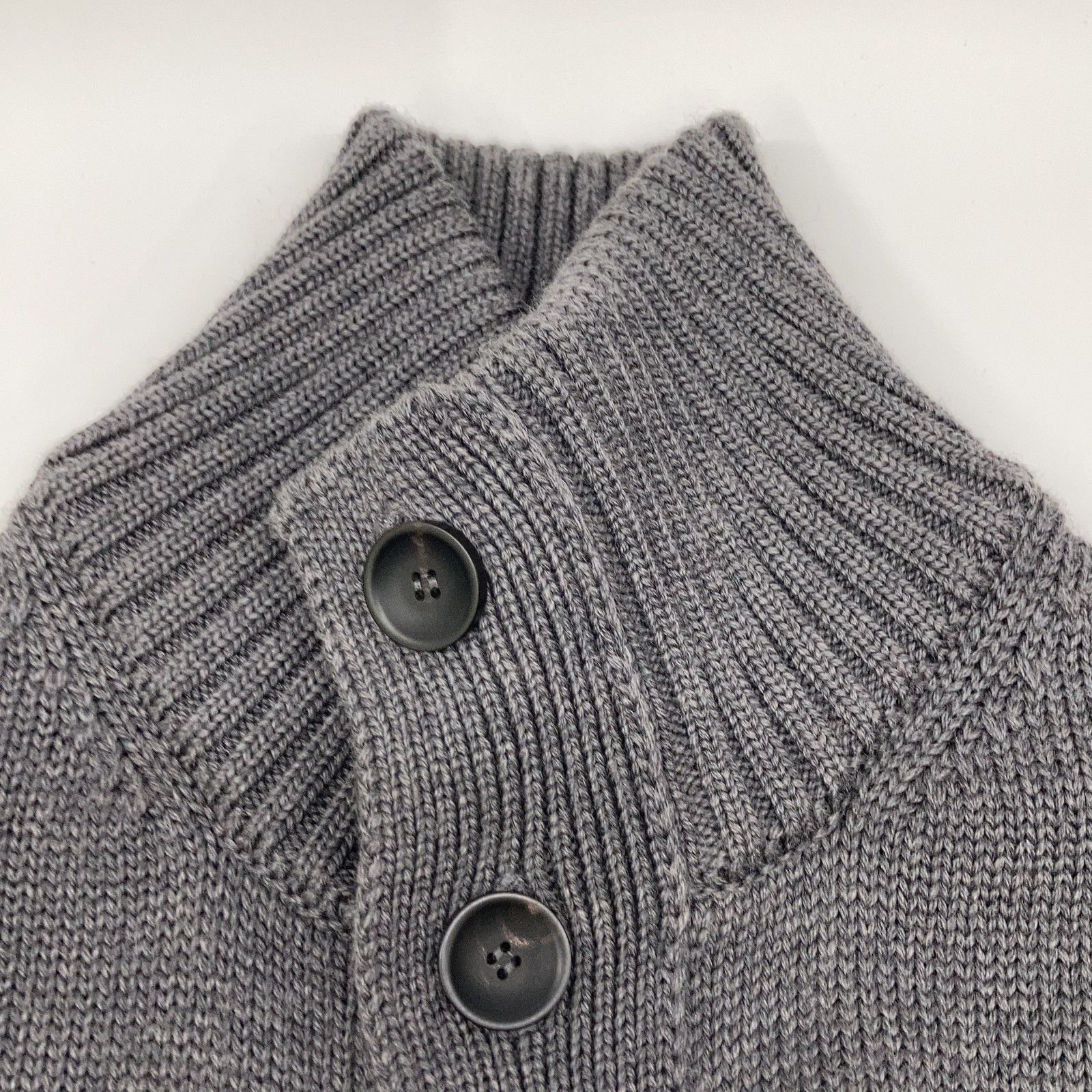 ZANONE ザノーネ ｸﾞﾚｰ ｳｰﾙ100 CHIOTO ｽﾀﾝﾄﾞｶﾗｰﾆｯﾄｶｰﾃﾞｨｶﾞﾝ ｼﾞｬｹｯﾄ 46