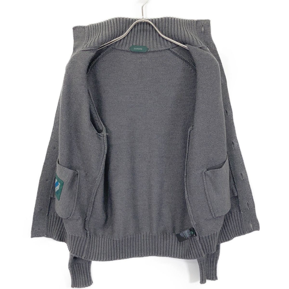 美品 ZANONE ザノーネ CHIOTO ニットカーディガン 46 グレー 楽天市場