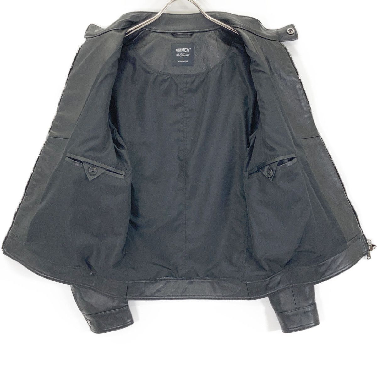 EMMETI エンメティー ﾌﾞﾗｯｸ ﾗﾑｽｷﾝ JURI ｼﾝｸﾞﾙﾗｲﾀﾞｰｽｼﾞｬｹｯﾄ 46 - メルカリ