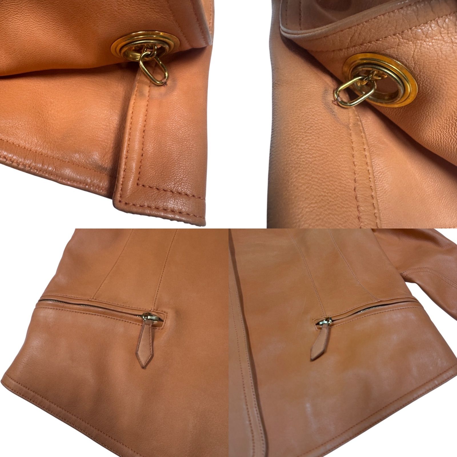 希少 HERMES エルメス シェーヌダンクル ゴールド金具 ノーカラー