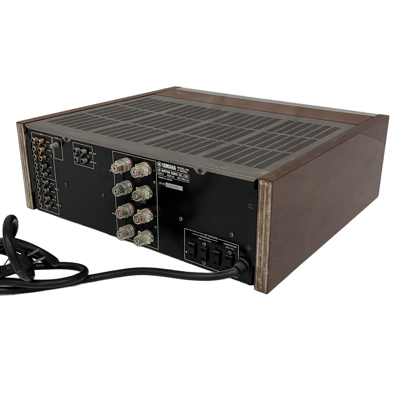 ヤマハ A-2000a プリメインアンプ￥195,000(1987年頃) YAMAHA A-2000a